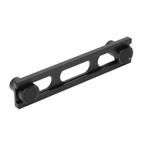 Dead Nuts Heavy Duty Aluminum Woodworking Planing Stop Set For Mft Workbench Milling And Cutting secure clamp side view.