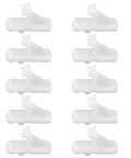 Ten Pack Refrigerator Shelf Support Clips And Freezer Bracket Set for steady fridge shelves, white plastic clips