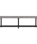 Heavy Duty Welding Fixture Table With Precision Laser Cut Grid Holes And Adjustable Levelers Built Hella Sturdy For Knocking Out Big Shop Builds 120 By 60 By 36 Inches, side view showing steel frame and pegboard surface.