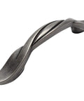10 Pack Weathered Nickel Twist Cabinet Hardware Pulls, 3 Inch Hole Centers, Overall Length 4-1/2 Inches, Width 9/16 Inches, Projection 15/16 Inches