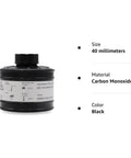 40mm Gas Mask Filter NATO NBC CBRN Cartridge With Long Shelf Life Up To 20 Years For Smoke Particulates And Carbon Monoxide Protection.