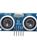 Ultrasonic Distance Sensor Module Replacement SR04 For Arduino 5V 5 Pin 2cm To 450cm Range High Precision Up To 0.3cm Low Power Under 2mA Breadboard Friendly 45x21mm Perfect For DIY Robotics And Arduino Projects, blue HY-SRF05 board