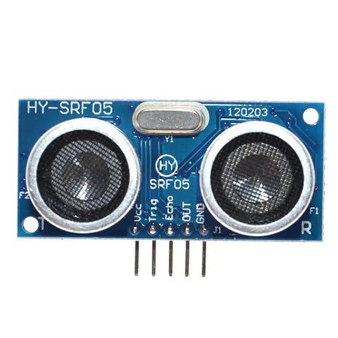 Ultrasonic Distance Sensor Module Replacement SR04 For Arduino 5V 5 Pin 2cm To 450cm Range High Precision Up To 0.3cm Low Power Under 2mA Breadboard Friendly 45x21mm Perfect For DIY Robotics And Arduino Projects, blue HY-SRF05 board