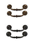Vintage Brass Drawer Pulls Set Of 2 Or 4 Handles For Dresser Cabinets Home Office Desk Durable Zinc Alloy Anti Rust Hardware.
