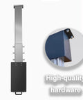 Tough As Nails Stainless Steel EV Charger Cover And Weatherproof Station Box with adjustable chain mount, vertical view.