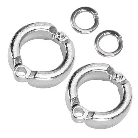 Close-up of 10 Pieces Bird Foot Rings Metal Leg Straps For Small Medium Large Birds Outdoor Training Clips Ankle Bands