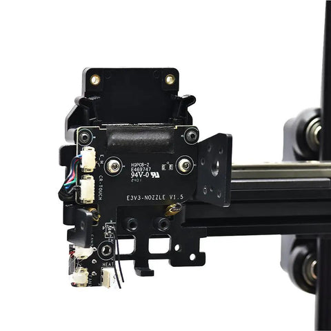 Close-up of X Axis Upgrade Kit For Ender 3 V3 SE With MGN9H 300mm Linear Rails And Backplate, showing components and details.