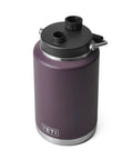 Top view of Rambler Gallon Jug Vacuum Insulated Stainless Steel Water Bottle with MagCap in Nordic Purple, 18/8 steel, No Sweat design.