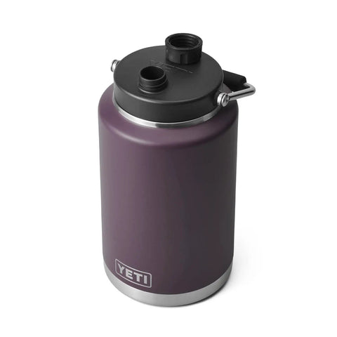 Top view of Rambler Gallon Jug Vacuum Insulated Stainless Steel Water Bottle with MagCap in Nordic Purple, 18/8 steel, No Sweat design.
