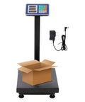Heavy Duty Shipping Scale With 660 Pound Capacity Foldable Digital Platform absolute breeze for luggage and postal packages with LED display and box