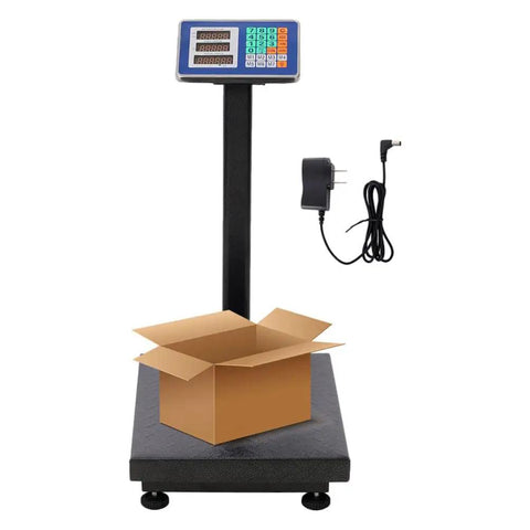Heavy Duty Shipping Scale With 660 Pound Capacity Foldable Digital Platform absolute breeze for luggage and postal packages with LED display and box
