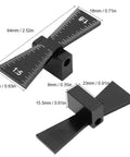 Heavy Duty Aluminum Alloy Dovetail Marking Gauge And Woodworking Scriber Ruler For Cork And Solid Hardwood Joinery featuring precise scale etchings.