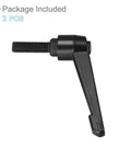 Heavy Duty M10 Quick Release Clamping Lever Handles Bring Sweet Leverage And Zero Slip For Precision Lathe Machinery And Daily Pro Shop Grind Black Pair, showing threaded end and lever angle.