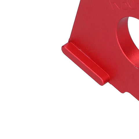 Close-up of Tough As Nails Two Pack Jig Router Template Set machined aluminum radius gauge for woodworking.