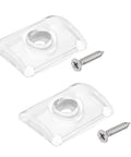 Glass Shower Door Bumpers For Sliding Doors With Screws, Wall Jamb Stopper Replacement Parts For Shower Enclosures, Fits 1 Inch Or 1.3 Inch Door Frames, Clear Bumpers With Mounting Screws, Reduces Sliding Noise Scratching And Door Movement Set Of 2