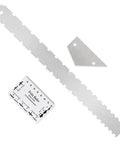 Pro Grade Complete Guitar Maintenance Kit With Notched Straight Edge String Action Ruler And Fret Leveling Tool displayed on white