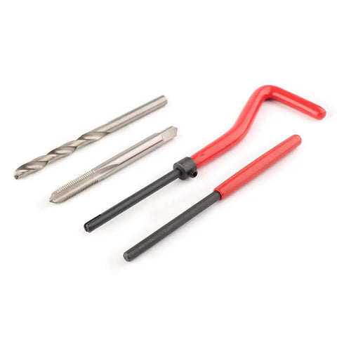 Tools from the 25 Piece M8 X 1.0mm Thread Repair Kit Helicoil Style Insertion Set for Auto Repair Quickly Fix Damaged Threads in Oil Pans