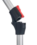 Close-up of the hinge of Hella Portable Foldable Distance Measuring Wheel With Bright Lcd Screen And Built In Carry Strap.