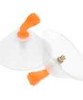 Electric Drift Guard Spray Nozzle With Transparent Windproof Shield shown detached and angled view