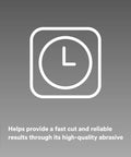 Clock icon illustrating fast cut and reliable results for Green Corps Stikit Sheet Two And Three Quarters Inch By Sixteen And Half Inch 36