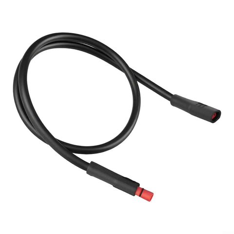 Heavy Duty 2 Pin E Bike Extension Cable That Is Totally Waterproof With IP65 Rating To Handle Rain Storms Plus Flexible ABS Build For Super Easy Install And Smooth Signal Power Transmission On Your Ride, 660mm black cable