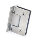 Soft Close Cabinet Hinges For Bathroom Doors Wall Mount Glass Clamp With Ninety Degree Opening Silver Finish Ultra Quiet Auto Close