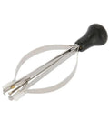 Pro Grade Watch Repair Tool Kit With Alloy Steel Hand Plunger Puller And 10 Plastic Dies showing alloy steel plunger with black handle.