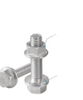 Heavy Duty 304 Stainless Steel Flange Bolts And Nuts Kit For Furniture, corrosion resistant fasteners with non slip heads, close-up view