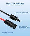 Solar Entry Gland With Dual Cable Entry Housing Prewired 1ft 10awg Solar Cable IP68 UV Resistant For RV Boat Camper Projects No Fuss Install With Built In Screw Grooves And Leak Proof Gland Design, waterproof collar