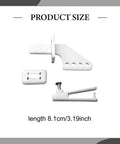 30 Pieces RC Aircraft Control Sets 8.1 cm for DIY Fixed Wing Planes Repair with screws displayed on a size chart.