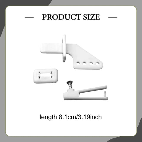 30 Pieces RC Aircraft Control Sets 8.1 cm for DIY Fixed Wing Planes Repair with screws displayed on a size chart.
