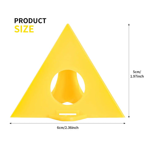 Premium Solid Gold 36 Piece Painters Pyramid Stands For Cabinet Doors And Furniture Risers Mini cone tripod, yellow triangle, 6cm size.