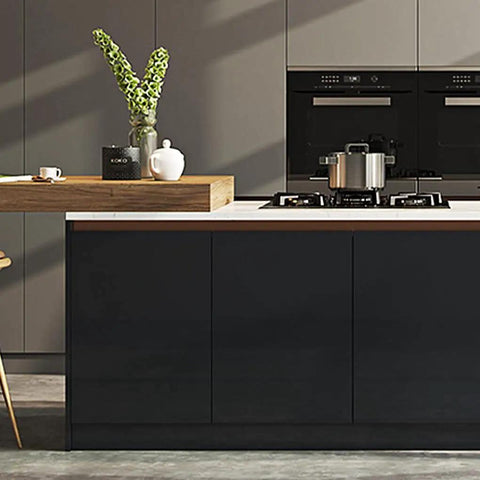 Matte Black Peel And Stick Wallpaper Roll That Gives Cabinets And Countertops A Fresh Waterproof Finish This Removable Self Adhesive Contact Paper Is Simple To Apply And Covers A Ton With Its Long Roll Made From Quality Pvc on kitchen cabinets
