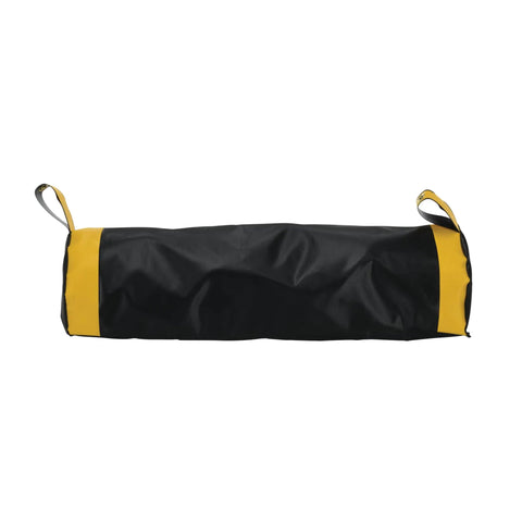 Hardcore Heavy Duty Vinyl Dock Seal Draft Blocker 36 Inch Wide Black with yellow handle accents for easy transport.