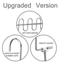 Upgraded Space Saving Cloth Hangers Set of 12, Heavy Duty Metal Closet Organizer With Magic Hanger System, smooth edges and anti-skid design