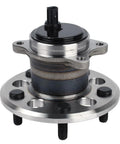 Rear Left Wheel Bearing And Hub Assembly For Toyota Camry 2012 To 2017, Avalon 2013 To 2018, Lexus ES350 2016 To 2019, Five Lug With ABS Driver Side Replacement Direct Fit Ride Ready, front view.