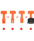 Tile Leveling System 200pc Pack Reusable Tile Levelers And Spacers For Walls And Floors With Handy Wrench parts