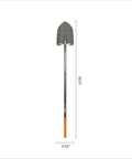 60-Inch Pro Garden Shovel For Digging, Heavy-Duty Steel Spade With Straight Handle, displayed against white background