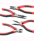 Pro Grade Electrician Pliers Set With Cable Cutter And Wire Stripping Tool, Long Nose And Diagonal Pliers For Auto And Home Repairs, Heavy Duty 55 Grade Steel Hand Tools You Can Rely On