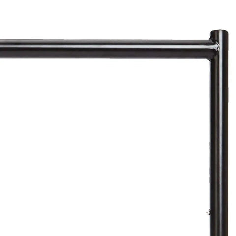 Heavy Duty Rolling Garment Rack With Solid Steel Frame And Smooth Gliding Casters Keeps Your Fit Stacked And Ready Without Any Fuss For Home Or Workshop Spaces Featuring Easy Peasy Assembly And Sleek Black Finish