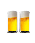 Hella Clear Double Wall Highball Glasses Set Of 2 Badass 13 Oz Thermal Insulated Drinkware For Beer Coffee Juice Smoothies And Cocktails featuring cold beer.