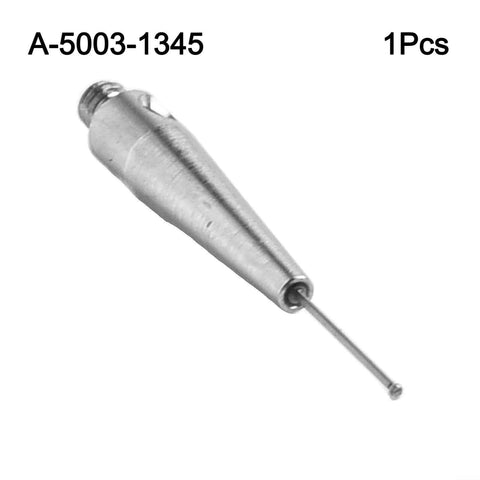 M2-threaded carbide CMM probe with 0.5mm ball tip and conical stem
