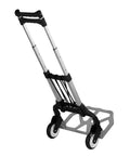 Foldable Aluminum Hand Truck Dolly With 165 Lb Capacity, Rugged Indoor Outdoor Trolley Cart With Rubber Wheels, Telescoping Handle