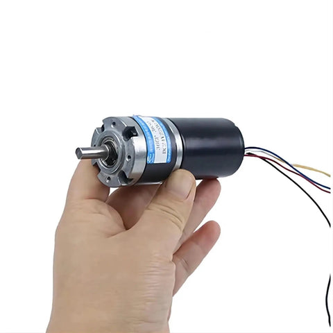 Hand holding Tiny But Mighty Micro DC Gear Motor with Forward and Reverse, Adjustable Speed, Brushless Planetary Gearbox