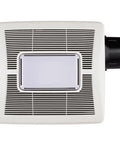 Top view of A80L 80 CFM Single Speed Bath Exhaust Fan With Quiet 1.0 Sones And Built In Light Kit White Energy Efficient Vent.