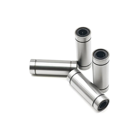 Four Pack 8x15x45mm Linear Motion Bearings LM8LUU ABEC 7 Long Type Steel For Smooth Precision Movement Low Noise Operation High Temperature Tolerance Up To 105C Great for CNC Machining 3D Printers And Robotics silver linear bearings
