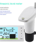 Wireless Ultrasonic Water Tank Level Gauge With Temperature Sensor, Liquid Level Meter And Depth Indicator With Time Display