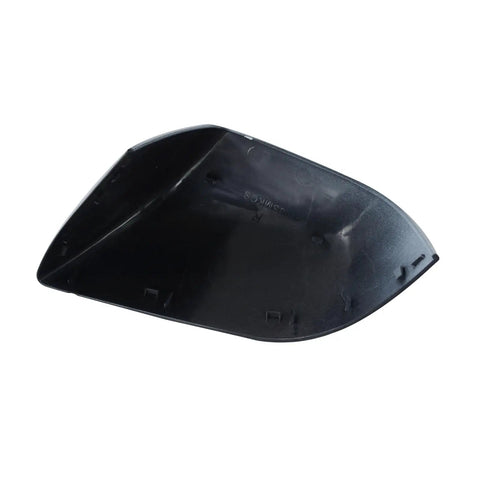 Knockout White Right Side Lower Mirror Cover Cap Fits Tesla Model 3 Years 2017 To 2021 viewed from the inside, showing attachment points.
