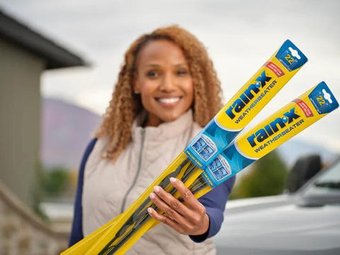 Rain-X WeatherBeater windshield wiper blades, 22-inch, pack of 2, yellow-blue packaging