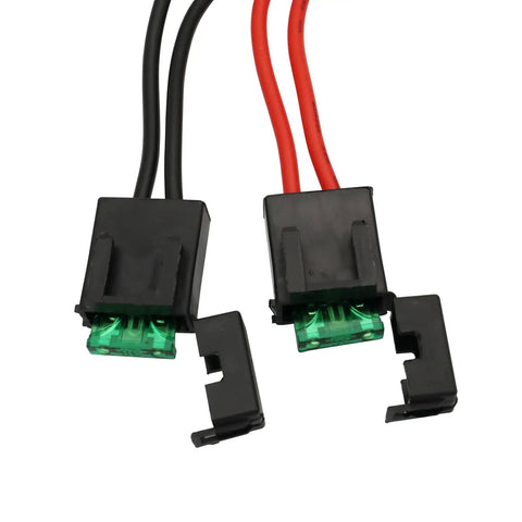 Close-up of connectors on 6 Pin 12AWG 30A DC Power Cord For Ham Radios Short Wave Power Supply Cable 1m Long Fuse Protected